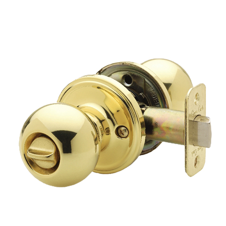 COPPER CREEK Ball Knob Privacy Function, Polished Brass BK2030PB